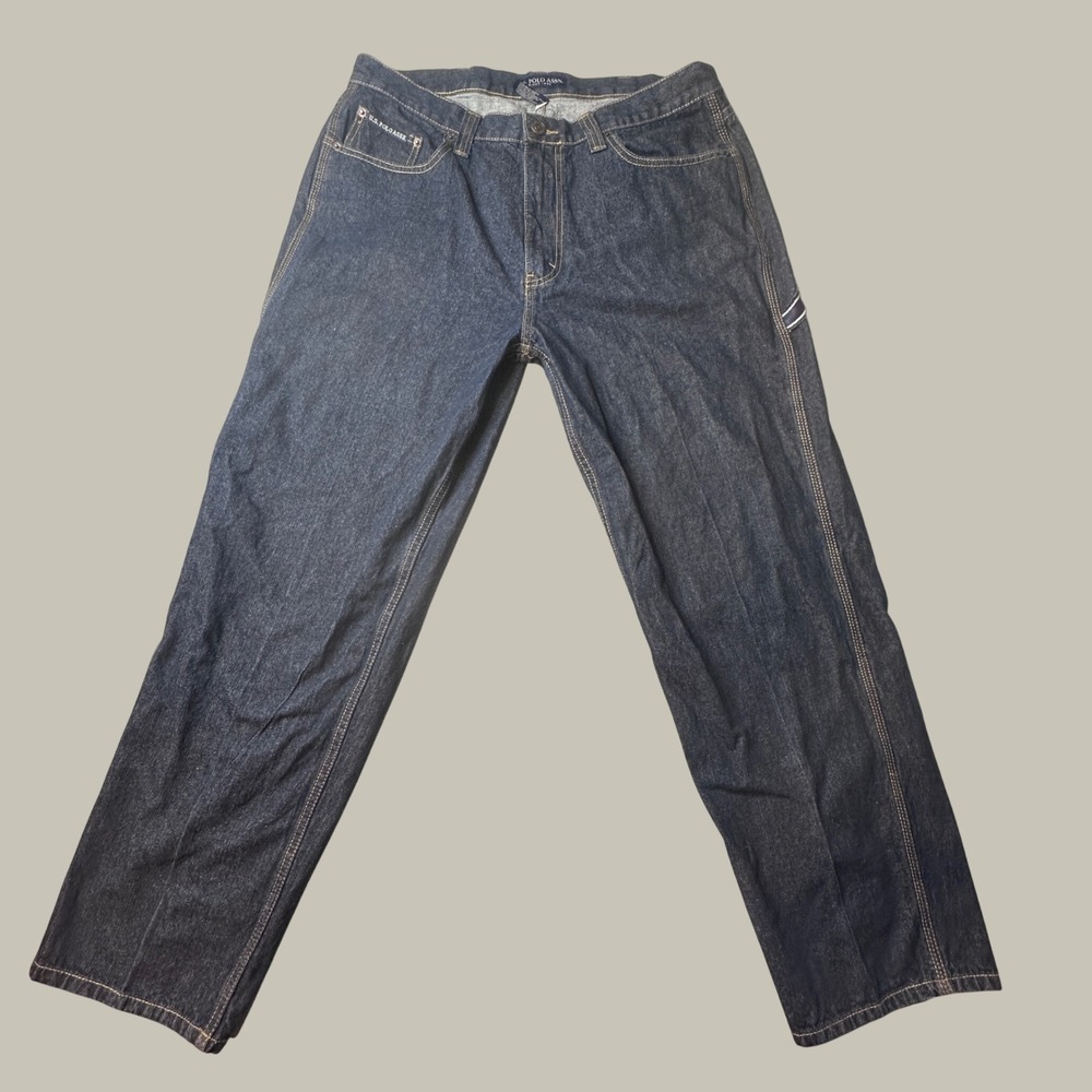 U.S. Polo Assn. Jeans Mens 38x32 I12899YX Dark Blue Carpenter Utility Denim